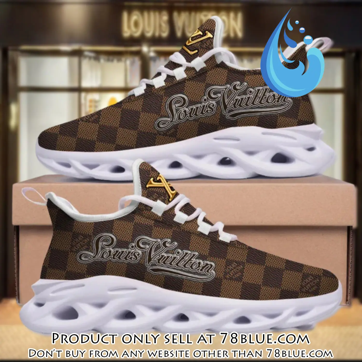Louis vuitton brown pattern max soul shoes luxury brand gifts for men women 78b0533580